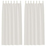 Vidaxl voile gordijn met gordijnen 2 pcs crème 245 x 140 cm polyester