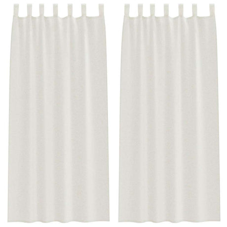 Vidaxl voile gordijn met gordijnen 2 pcs crème 260 x 140 cm polyester