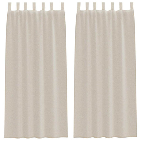 Vidaxl voile gordijn met gordijnen 2 pcs zand 260 x 140 cm polyester