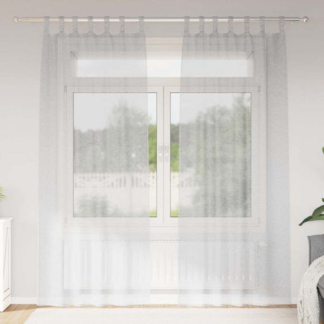 Vidaxl voile gordijn 2 pcs lichtgrijs 225 x 140 cm polyester