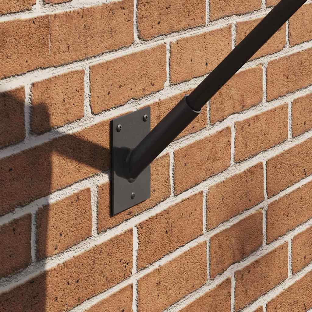 Vidaxl vlaggen mast houder zwart 10,5 x 7,5 x 0,25 cm staal