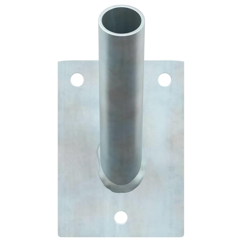 Vidaxl vlaggen mast houder zilver 10,5 x 7,5 x 0,25 cm staal