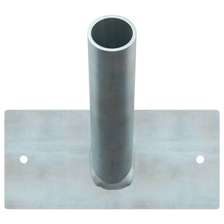 Vidaxl vlaggen mast houder zilver 13 x 6 x 0,2 cm staal