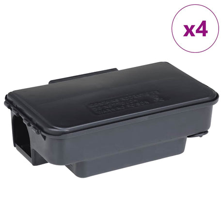 Vidaxl muizenvallen 4 st 22x12,5x7,5 cm zwart
