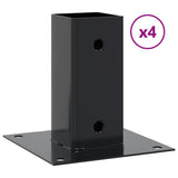 Vidaxl spokkels vierkant 4 st 71x71 mm gepoedercoat staal antraciet