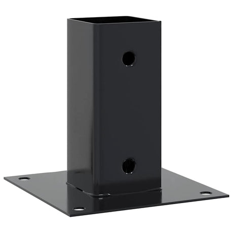 Vidaxl spokkels vierkant 4 st 71x71 mm gepoedercoat staal antraciet