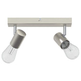 Vidaxl plafondspot met schijnwerpers nikkel 26 x 6,5 x 11,5 cm metaal