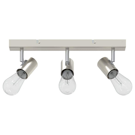 Vidaxl plafondspot met schijnwerpers nikkel 38 x 6,5 x 11,5 cm metaal
