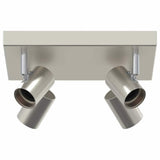 Vidaxl plafondspot met schijnwerpers nikkel 26,5 x 26 x 11,5 cm metaal