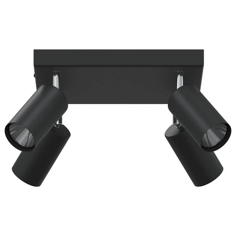 Vidaxl plafondspot met schijnwerpers zwart 26 x 26 x 16 cm metaal