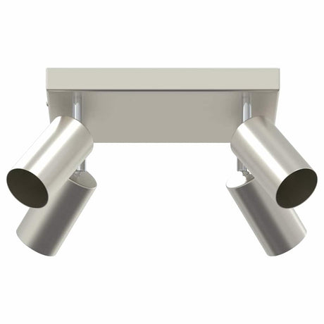 Vidaxl plafondspot met schijnwerpers nikkel 26 x 26 x 16 cm metaal