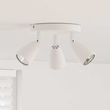 Vidaxl plafondspot met schijnwerpers wit 19 x 19 x 14,5 cm metaal