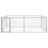 Vidaxl hondenhok voor buiten met deur 3x2x1 m gegalvaniseerd staal