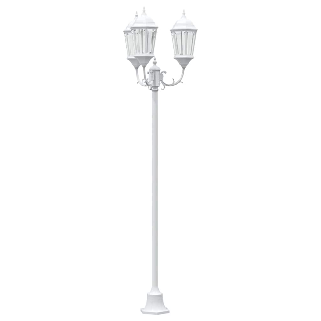 Vidaxl tuinverlichting wit 57 x 49 x 241 cm aluminium en glas