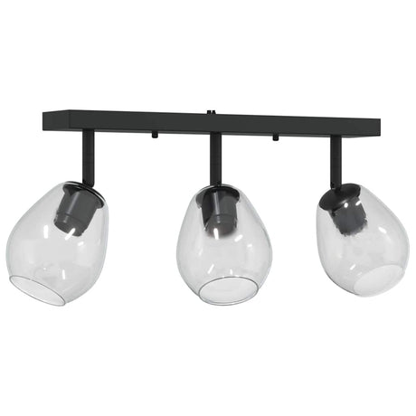 Vidaxl plafondspot zwart 54 x 13 x 26 cm glas en metaal