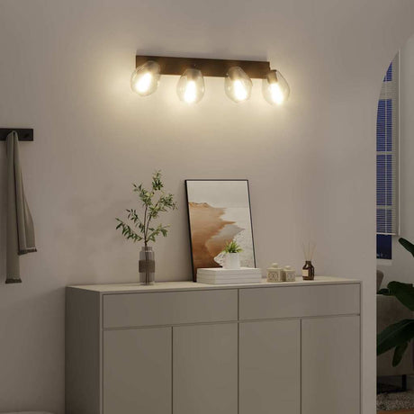 Vidaxl plafondspot zwart 73.5 x 13 x 26 cm glas en metaal