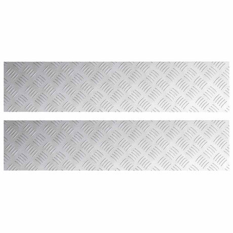 Vidaxl trap tread rechthoekig 2 pcs zilver 90 x 20 cm aluminium