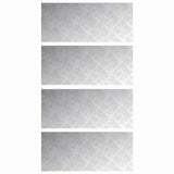 Vidaxl trap tread rechthoekig 4 pcs zilver 70 x 30 cm aluminium