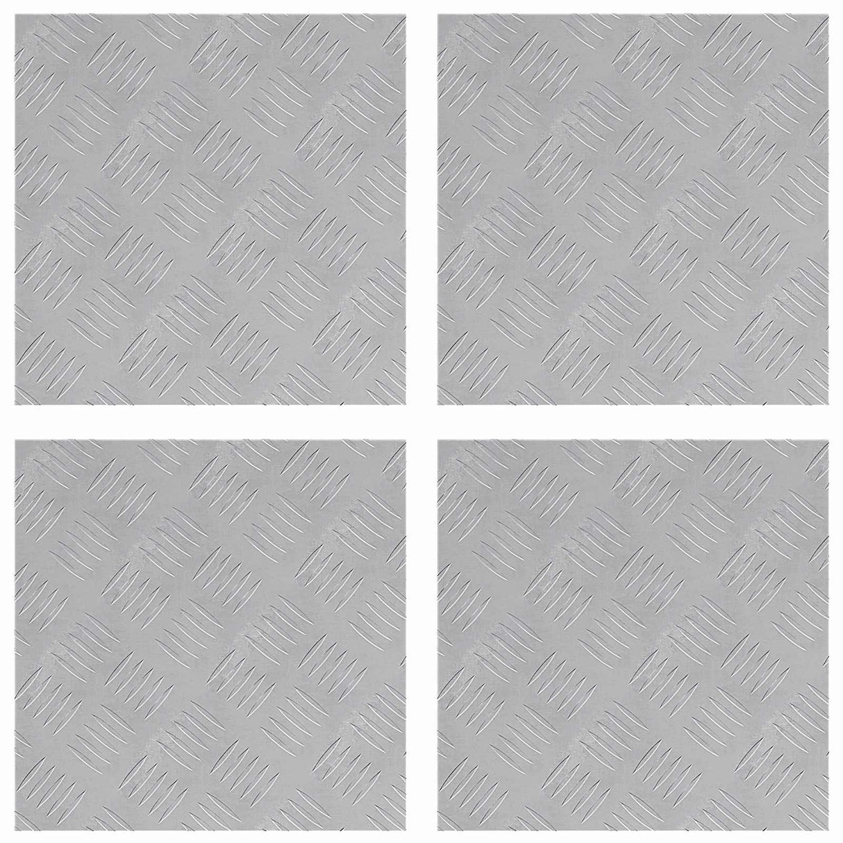 Vidaxl trap tread vierkant 4 pcs zilver 40 x 40 cm aluminium