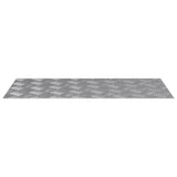 Vidaxl trap tread rechthoekig 2 pcs zilver 80 x 40 cm aluminium