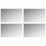 Vidaxl trap tread rechthoekig 4 pcs zilver 80 x 50 cm aluminium