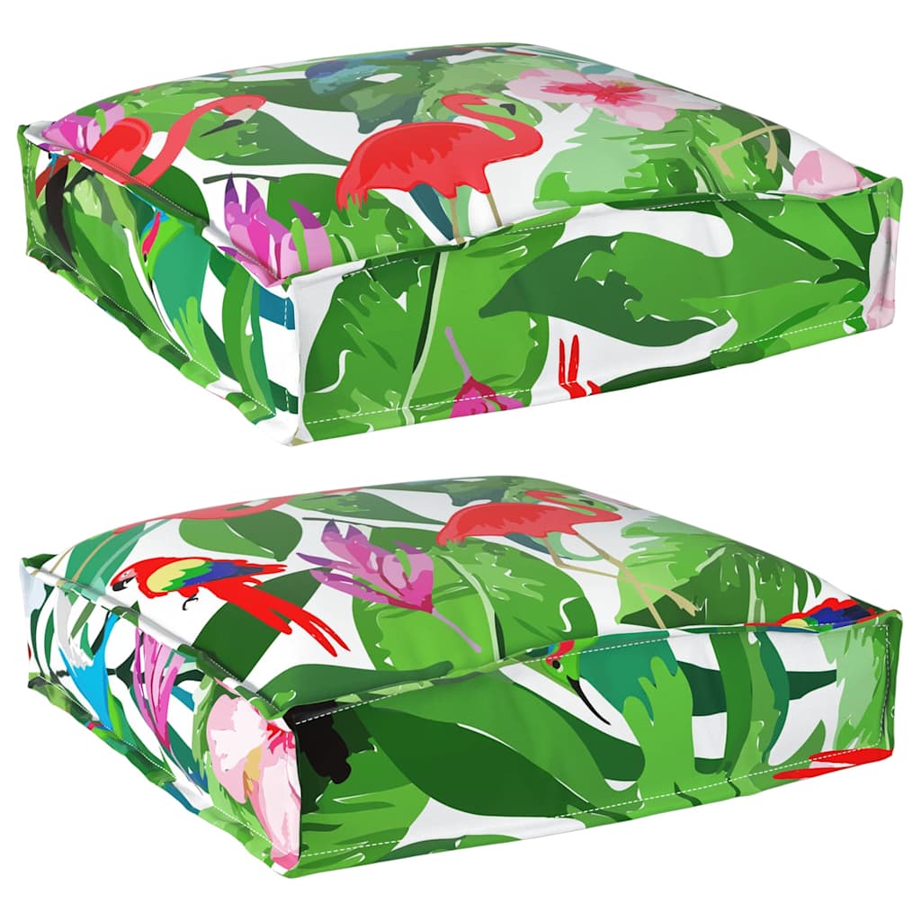 Vidaxl kussen bloemen 2 pcs multikleur 40 x 40 x 8 cm oxford stof