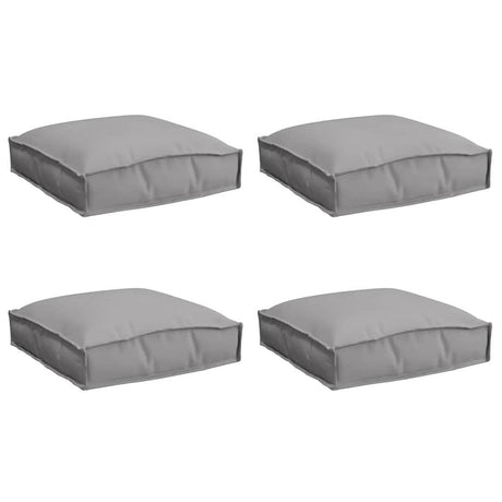 Vidaxl kussen 4 pcs grijs 40 x 40 x 8 cm oxford stof