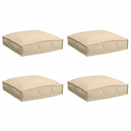 Vidaxl kussen 4 pcs beige 40 x 40 x 8 cm oxford stof