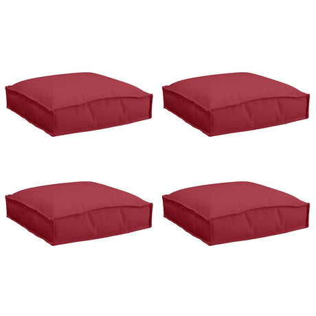Vidaxl kussen 4 pcs wijnrood 40 x 40 x 8 cm oxford stof