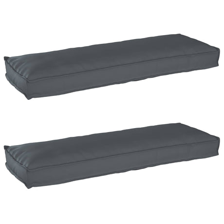 Vidaxl pallet kussen set 2 pcs antraciet 120 x 40 x 8 cm oxford stof