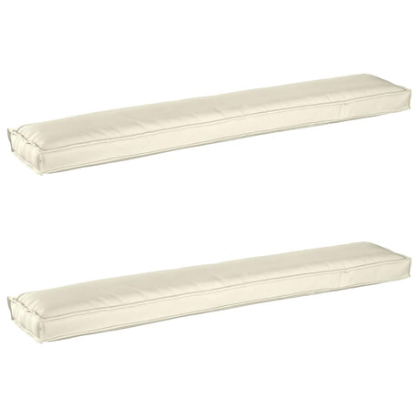Vidaxl pallet kussen set 2 pcs crème 200 x 40 x 8 cm oxford stof
