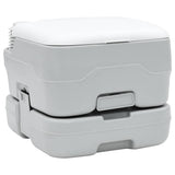 Vidaxl camping toilet grijs en wit 41,5 x 36,5 x 30 cm polyetheen
