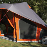 Vidaxl familie tipi tent tipi grijs en oranje 508 x 470 x 300 cm