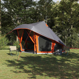 Vidaxl familie tipi tent tipi grijs en oranje 508 x 470 x 300 cm