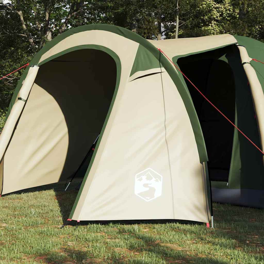 Vidaxl koepeltent koepel met dak met opslag groen 384 x 254 x 170 cm