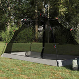 Vidaxl tent met dak met opslag grijs en zwart 236 x 150 x 136 cm
