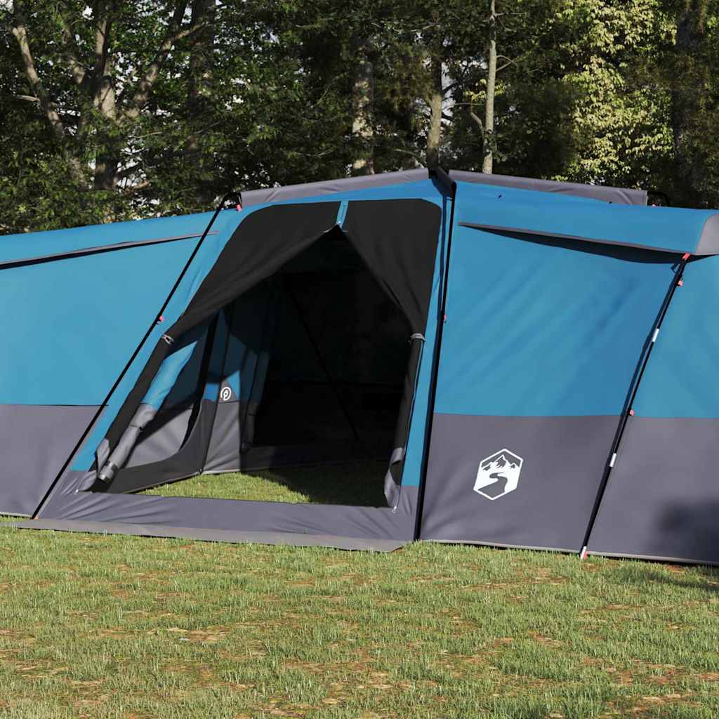 Vidaxl gezinstent met dak met opslag blauw 833 x 585 x 216 cm taft