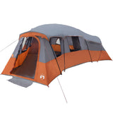 Vidaxl gezinstent met dak grijs en oranje 762 x 655 x 218 cm taft