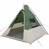 Vidaxl tipi tent met dak met opslag groen 383 x 338 x 217 cm taft