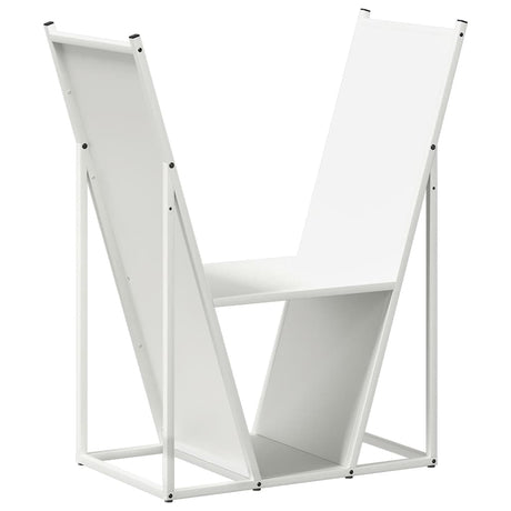 Vidaxl brandhoutrek 69,5x35x81 cm koudgewalst staal wit