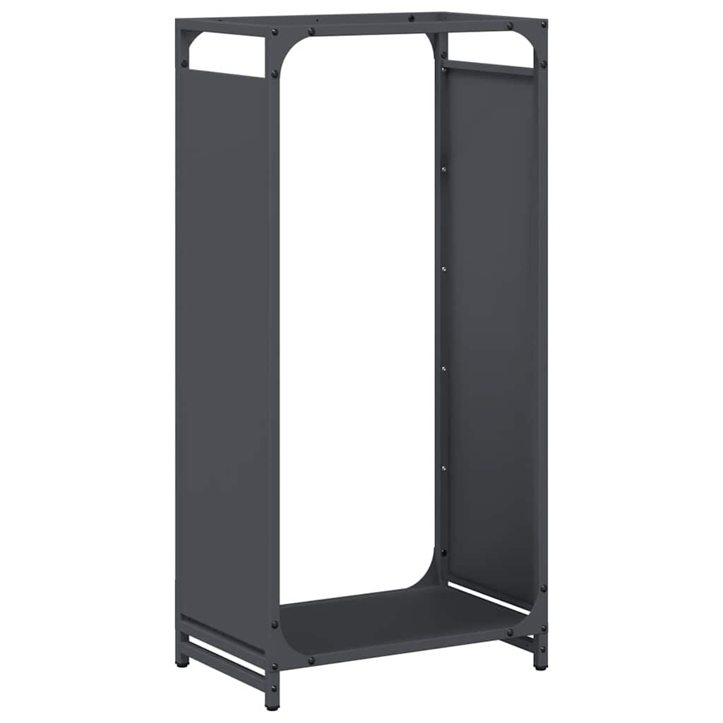 Vidaxl brandhoutrek 44x28x90 cm koudgewalst staal antracietkleurig