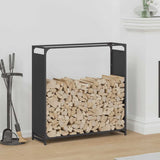 Vidaxl brandhoutrek 90x28x90 cm koudgewalst staal zwart