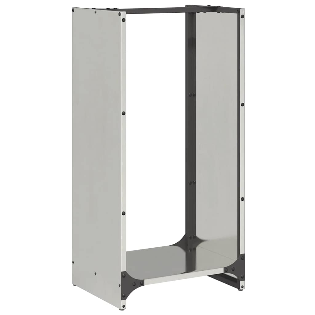 Vidaxl brandhoutrek 40x30x80 cm roestvrij staal