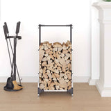 Vidaxl brandhoutrek 40x30x80 cm roestvrij staal