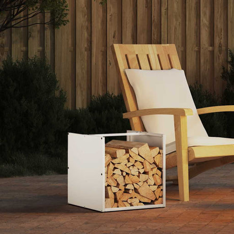 Vidaxl brandhoutrek 40x40x40 cm koudgewalst staal wit