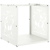 Vidaxl brandhoutrek 40x40x40 cm koudgewalst staal wit