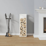 Vidaxl brandhoutrek 25x25x80 cm koudgewalst staal wit