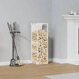 Vidaxl brandhoutrek 25x25x80 cm koudgewalst staal wit