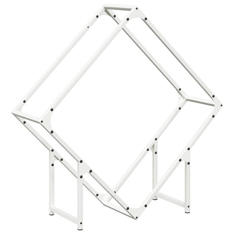 Vidaxl brandhoutrek 80x25x80 cm koudgewalst staal wit