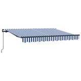 Vidaxl inklapbaar zonnescherm blauw 250 x 200 cm stof